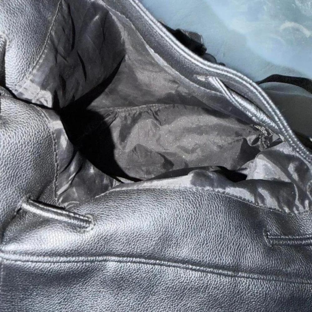 Victoria's Secret black leather women backpack